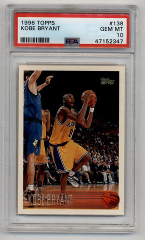Kobe Bryant 1996-97 Topps Rookie #138 PSA 10 Gem Mint 2347