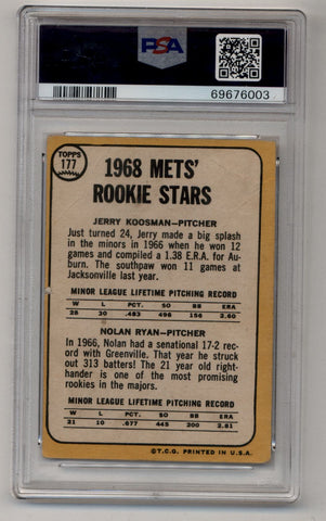 1968 Topps Mets Rookies (Jerry Koosman/Nolan Ryan)