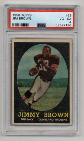 Jim Brown 1958 Topps Rookie #62 PSA 4 Very Good-Excellent