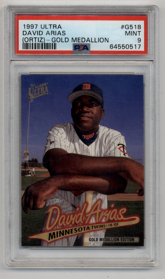 David Arias (Ortiz) 1997 Ultra Gold Medallion #G518 PSA 9 Mint