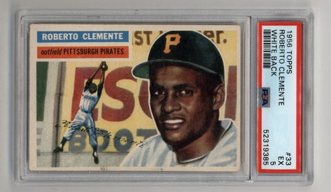 Roberto Clemente 1956 Topps #33 White Back PSA 5 Excellent