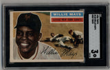 Willie Mays 1956 Topps #130 Gray Back SGC 3 Very Good