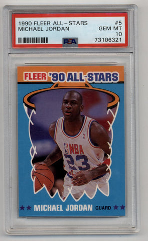 Michael Jordan 1990-91 Fleer All-Stars #5 PSA 10 Gem Mint