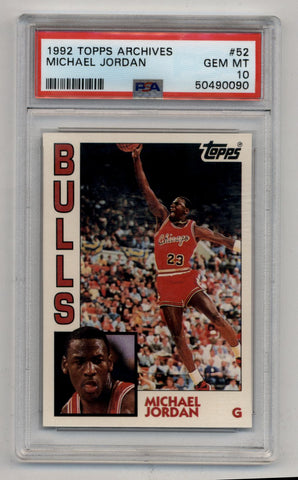 Michael Jordan 1992-93 Topps Archives #52 PSA 10 Gem Mint