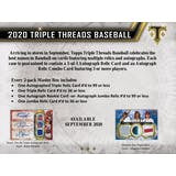 2020  Topps Triple Threads Baseball - 18 Box Master Case