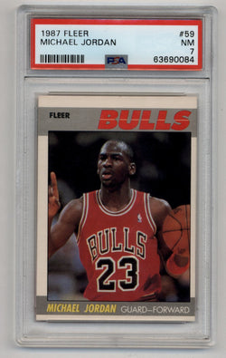 Michael Jordan 1987-88 Fleer #59 PSA 7 Near Mint 0084