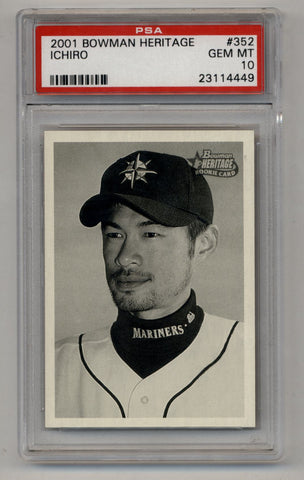 Ichiro Suzuki 2001 Bowman Heritage #352 PSA 10 Gem Mint