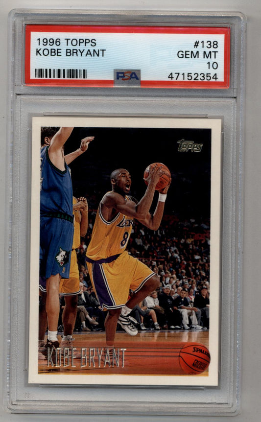 Kobe Bryant 1996-97 Topps Rookie #138 PSA 10 Gem Mint 2354