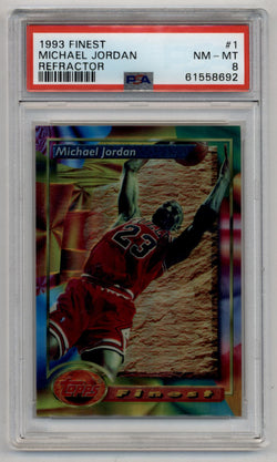 Michael Jordan 1993-94 Finest Refractor PSA 8 Near Mint-Mint