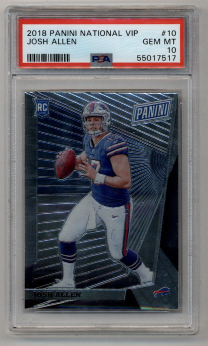 Josh Allen 2018 National VIP #10 PSA 10 Gem Mint 7517