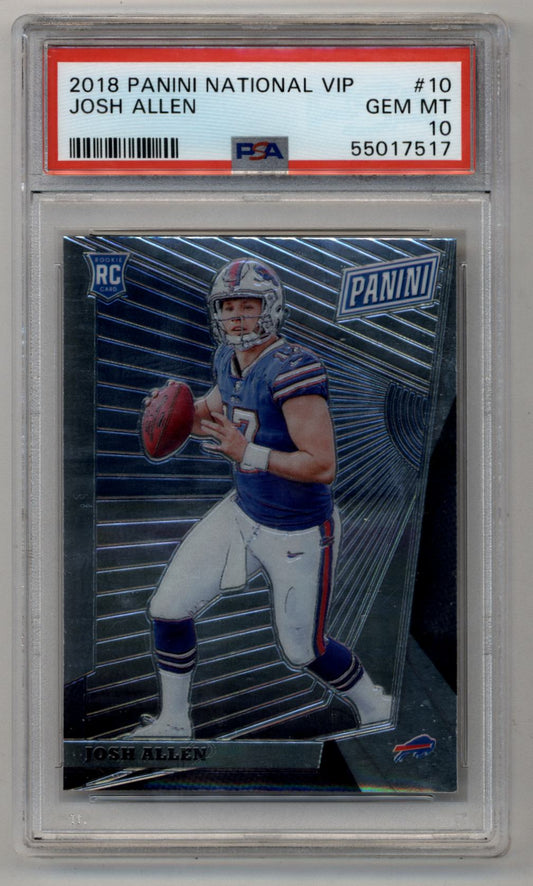 Josh Allen 2018 National VIP #10 PSA 10 Gem Mint 7517