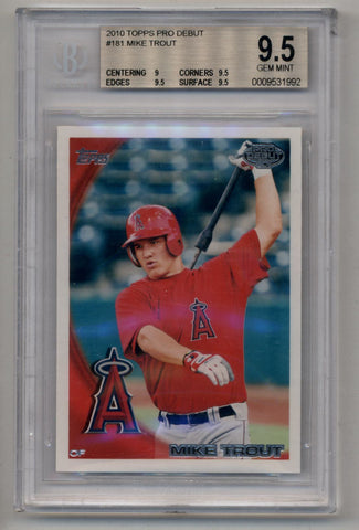 Mike Trout 2010 Topps Pro Debut #181 BGS 9.5 Gem Mint 1992