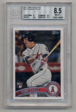 Mike Trout 2011 Topps Update Rookie #US175 BGS 8.5 Near Mint-Mint+ 6009
