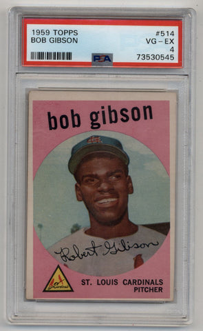 Bob Gibson 1959 Topps #514 PSA 4 Very Good-Excellent 0545
