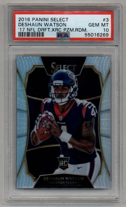 Deshaun Watson 2016 Select '17 NFL Draft XRC Prizm Redemption PSA 10 Gem Mint