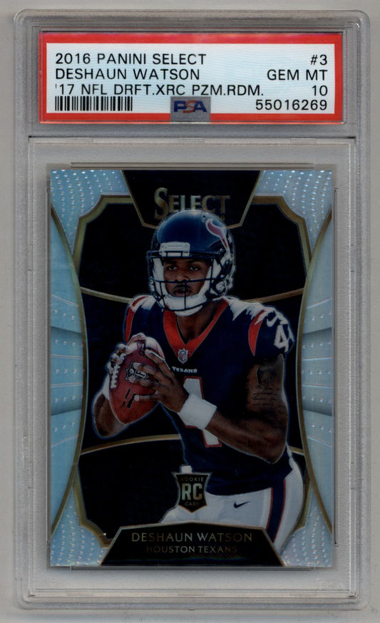 Deshaun Watson 2016 Select '17 NFL Draft XRC Prizm Redemption PSA 10 Gem Mint