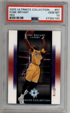 Kobe Bryant 2005-06 Ultimate Collection Red 41/50 #57 PSA 10 Gem Mint