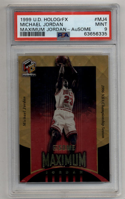Michael Jordan 1999-00 U.D. HOLOGrFX #MJ4 Maximum Jordan-AuSOME PSA 9 Mint