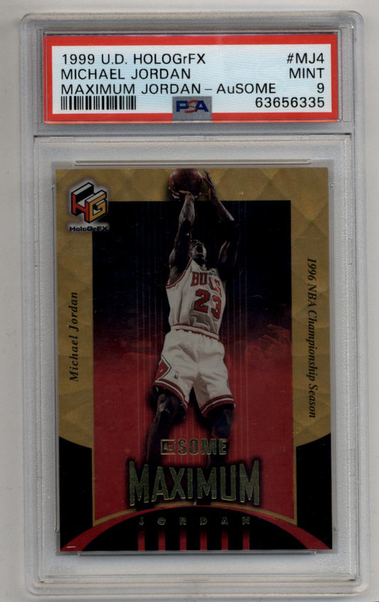 Michael Jordan 1999-00 U.D. HOLOGrFX #MJ4 Maximum Jordan-AuSOME PSA 9 Mint