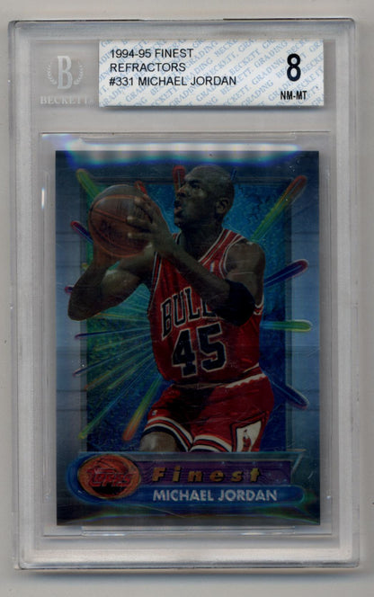 Michael Jordan 1994-95 Finest #331 Refractor BGS 8 Near Mint-Mint