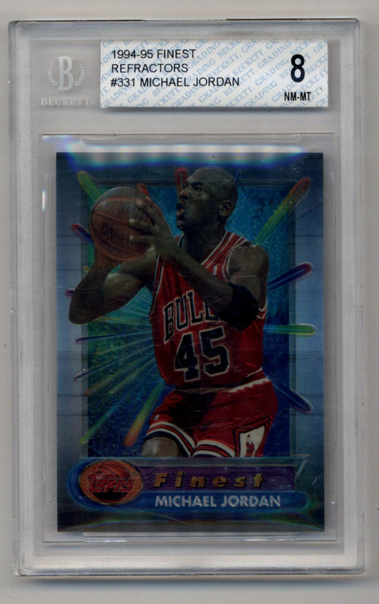 Michael Jordan 1994-95 Finest #331 Refractor BGS 8 Near Mint-Mint