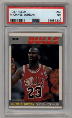 Michael Jordan 1987-88 Fleer #59 PSA 7 Near Mint 9237