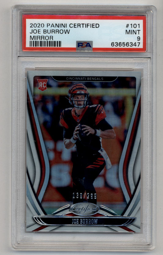 Joe Burrow 2020 Certified #101 Mirror 139/299 PSA 9 Mint