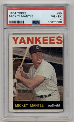 Mickey Mantle 1964 Topps #50 PSA 4 Very Good-Excellent 6388