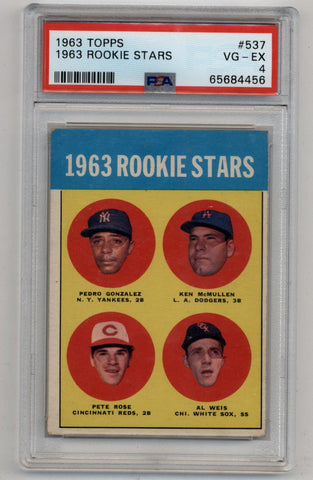 Pete Rose 1963 Rookie Stars #537 PSA 4 Very Good-Excellent 4456