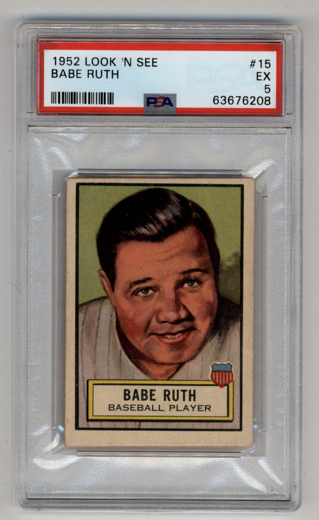 Babe Ruth 1952 Look 'N See PSA 5 Excellent Three Stars Sportscards