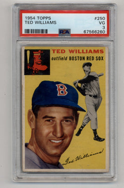 Ted Williams 1954 Topps #250 PSA 3 Very Good 6260