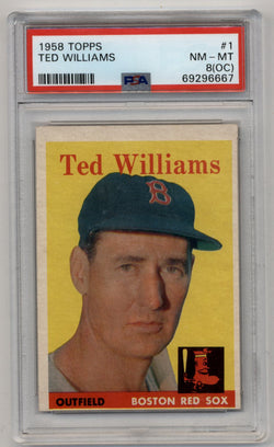 Ted Williams 1958 Topps #1 PSA 8 Near Mint-Mint (OC)