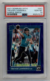 Trevor Lawrence 2021 Donruss Optic #201 Purple Shock PSA 10 Gem Mint 7012