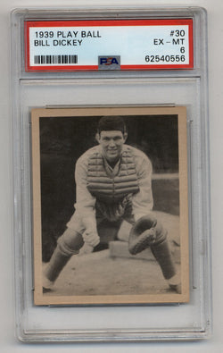 Bill Dickey 1939 Play Ball #30 PSA 6 Excellent-Mint