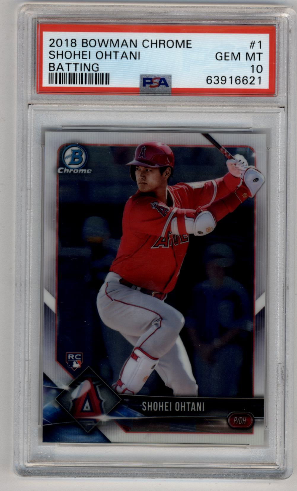 Shohei Ohtani 2018 Bowman Chrome #1 PSA 10 Gem Mint 6621