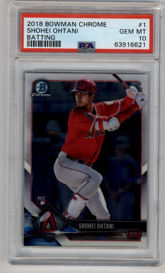 Shohei Ohtani 2018 Bowman Chrome #1 PSA 10 Gem Mint 6621