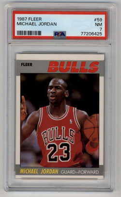 Michael Jordan 1987-88 Fleer #59 PSA 7 Near Mint 6425