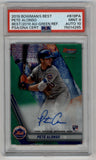 Pete Alonso 2019 Bowman's Best Best of 2019 Green Refractor Auto 07/99 PSA 9 Auto 10