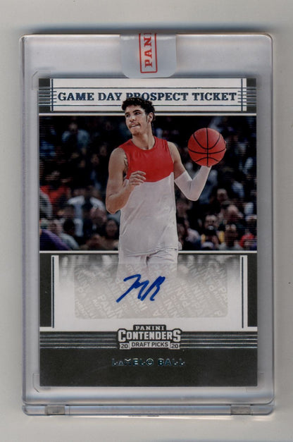 LaMelo Ball 2020-21 Panini Contenders Draft Picks Game Day Prospect Ticket Auto