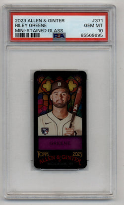 Riley Greene 2023 Allen and Ginter Mini Stained Glass #371 PSA 10 Gem Mint