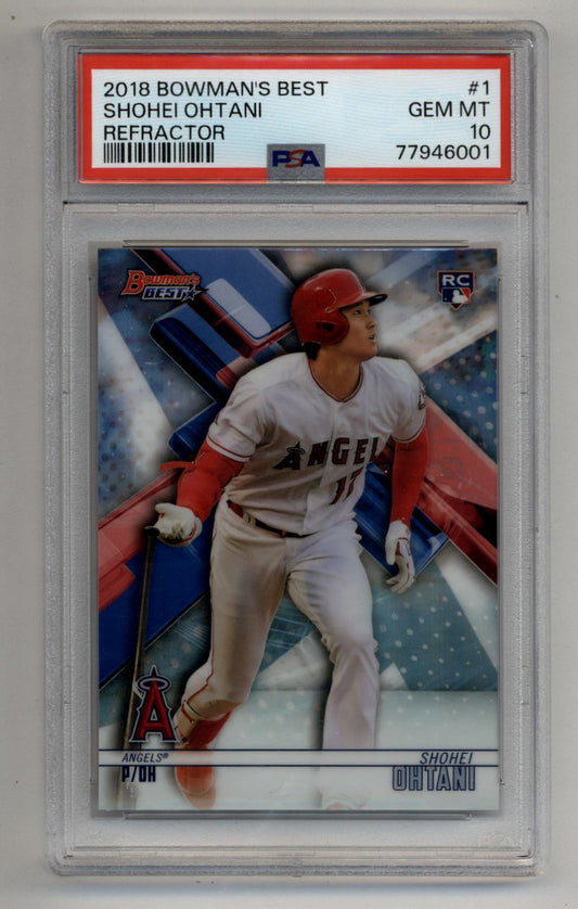 Shohei Ohtani 2018 Bowman's Best Refractor #1 PSA 10 Gem Mint 6001