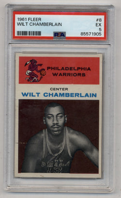 Wilt Chamberlain 1961-62 Fleer #8 PSA 5 Excellent