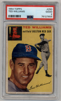 Ted Williams 1954 Topps #250 PSA 2 Good 7654