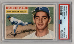 Sandy Koufax 1956 Topps White Back #79 PSA Authentic Altered 3508
