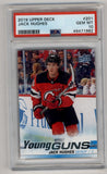 Jack Hughes 2019-20 Upper Deck Young Gun #201 PSA 10 Gem Mint 1982