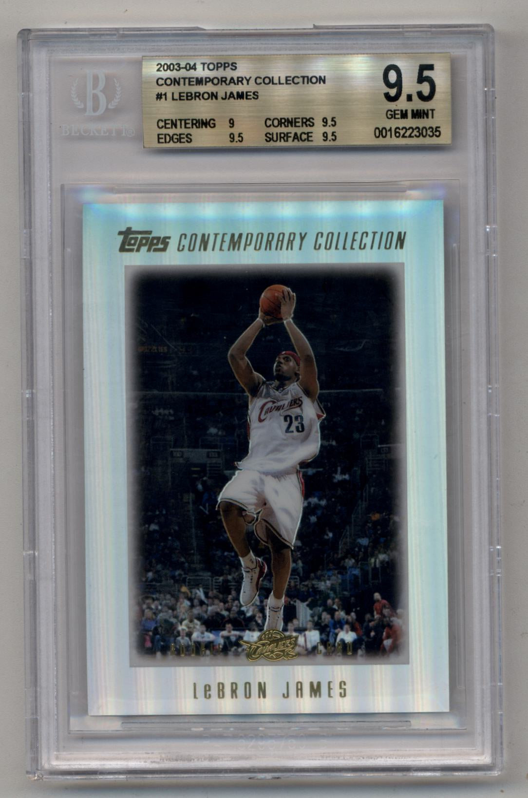 LeBron James 2003-04 Topps Contemporary Collection #1 BGS 9.5 Gem Mint 3035