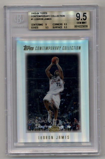 LeBron James 2003-04 Topps Contemporary Collection #1 BGS 9.5 Gem Mint 3035
