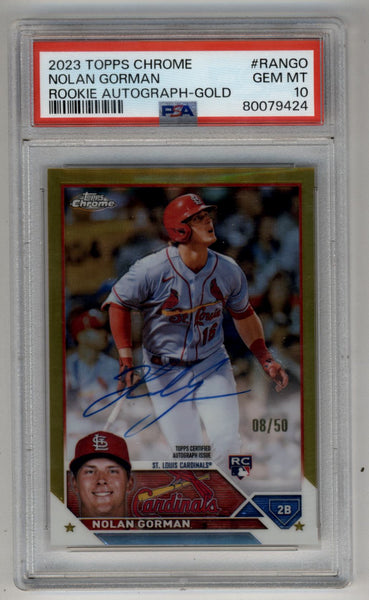 Nolan Gorman Autograph deals #/50 St.Louis Cardinals