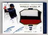 Ronald Acuna Jr 2018 National Treasures Rookie Material Signature 41/49