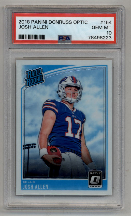 Josh Allen 2018 Donruss Optic #154 PSA 10 Gem Mint 8223